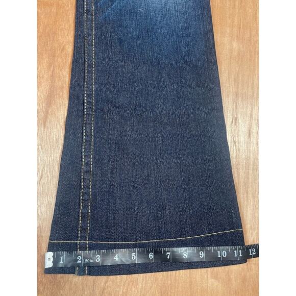 True Religion Jeans Womens Sz 30 Bootcut Dark Wash 34 X 32 Candice Embellished - Picture 15 of 16